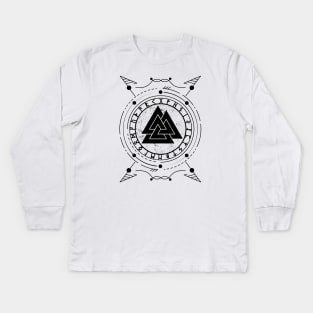 Valknut | Norse Pagan Symbol Kids Long Sleeve T-Shirt